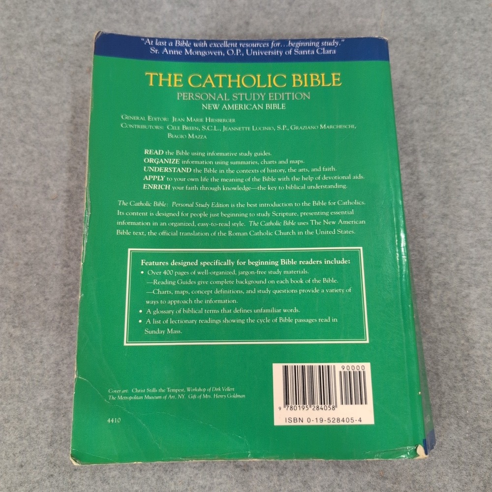 The Catholic Bible Personal Study Edition New American Bible Oxford Paperback - Picture 4 of 4